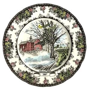 Johnson Bros Friendly Village England Autumn Mists 2007 Collector Dinner Plate